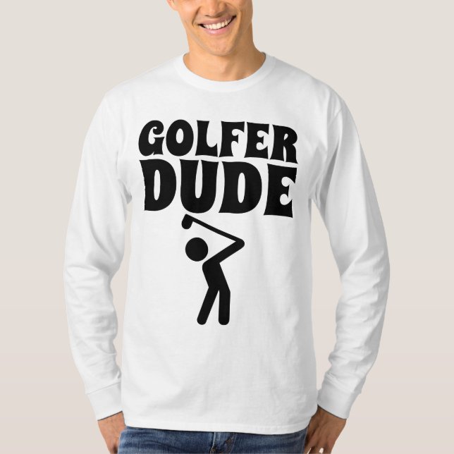 CAMISETAS DE GOLF PARA HOMBRES, DUDE DE GOLFER (Anverso)