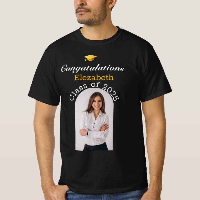 camisetas de graduación de Black Gold personalizad (Anverso)