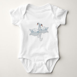 Camisetas de gráficos de clipart de cisne blanco p
