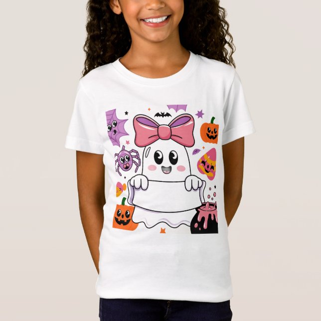 Camisetas De Halloween Fantasma Para Chicas (Anverso)