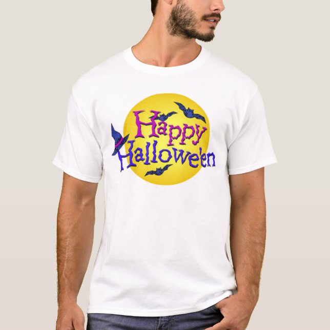 Camisetas de Halloween felices, lazos, ropa (Anverso)