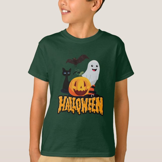Camisetas de Halloween | Niños Camisetas de Hallow (Anverso)