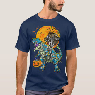 Camisetas de Halloween para Boys Dinosaur Skeleton