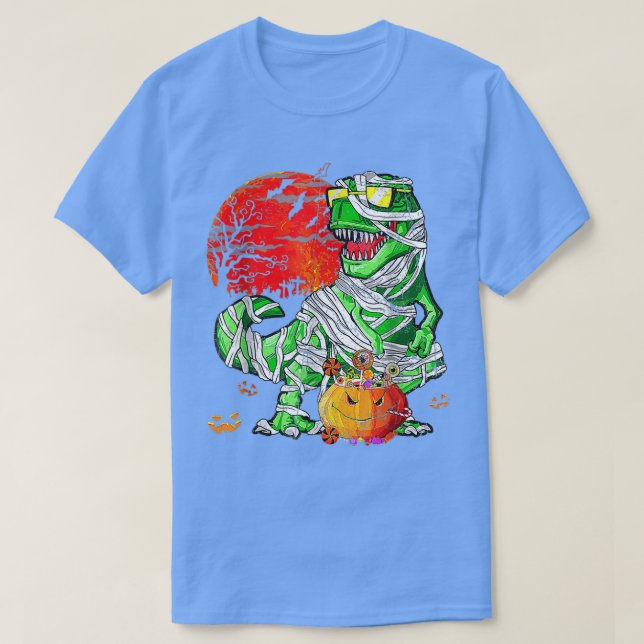 Camisetas de Halloween para Boys Dinosaur Skeleton (Diseño del anverso)