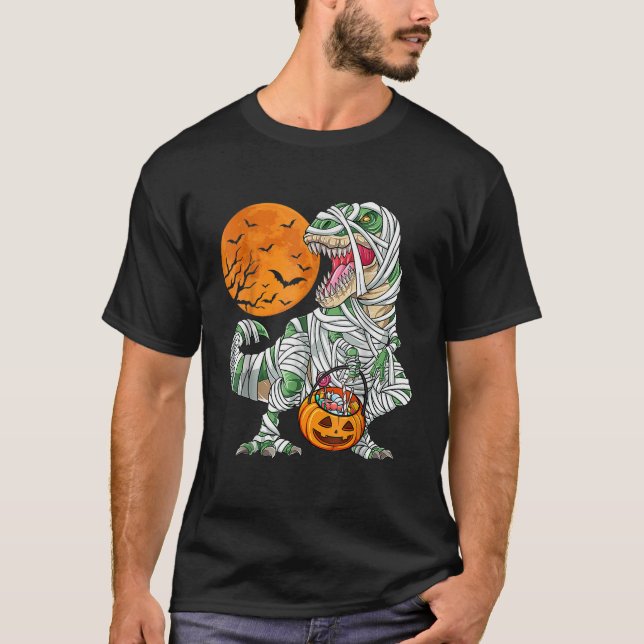 Camisetas de Halloween para hombres niños Dinosaur (Anverso)