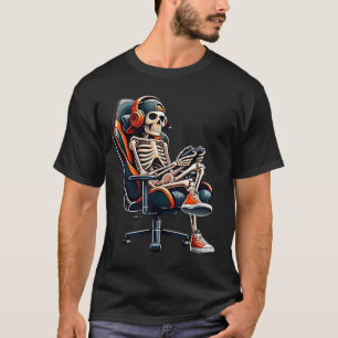 Camisetas de Halloween Skeleton Gamer Video Gaming