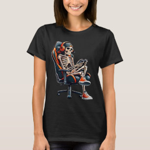 Camisetas de Halloween Skeleton Gamer Video Gaming