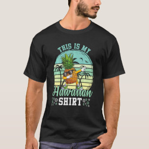 Camisetas de Hawái de piña dorada Tropical Aloha B