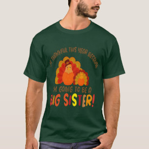 camisetas de hermana mayor de acción de gracias pa