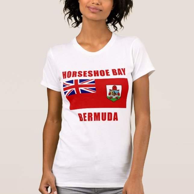 Camisetas DE HERRADURA de Bermudas de la BAHÍA, (Anverso)