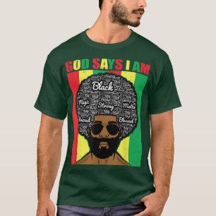 camisetas de historia negra para chicos DIOS DICE