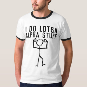 Camisetas de HOMBRES graciosos de ALPHA