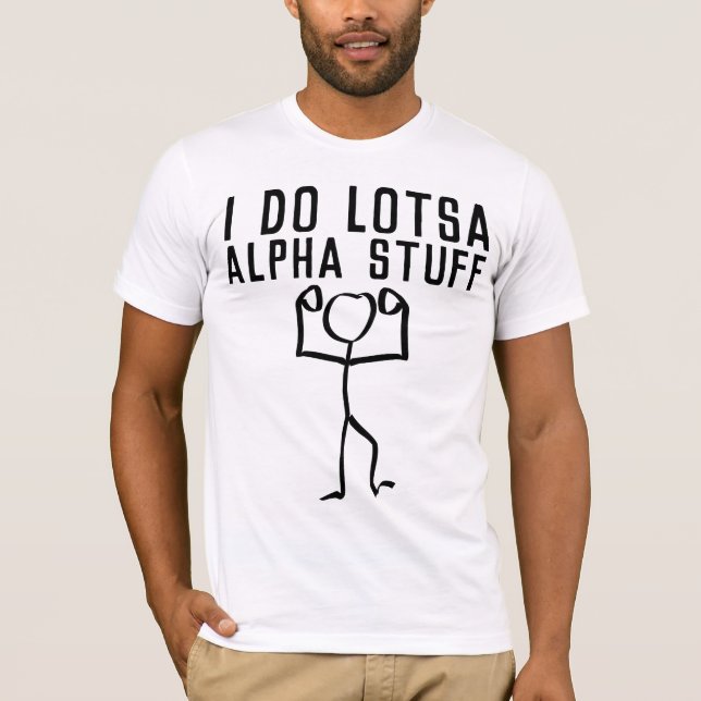 Camisetas de HOMBRES graciosos de ALPHA (Anverso)