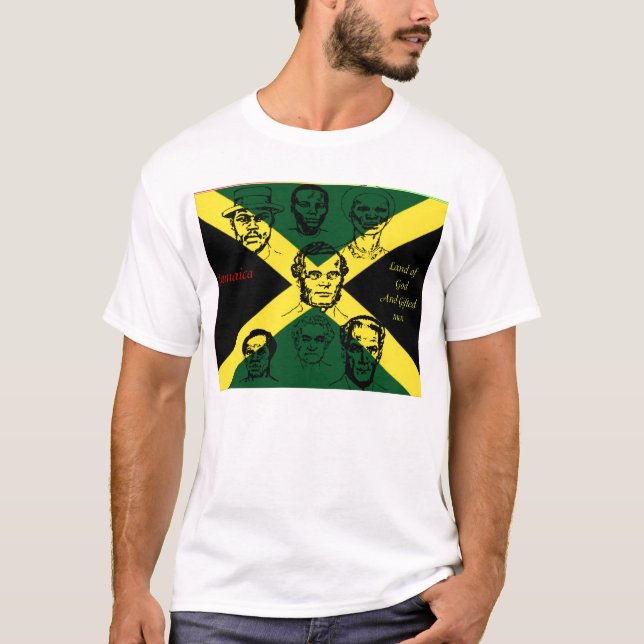 camisetas de hombres héroes nacionales de jamaica (Anverso)