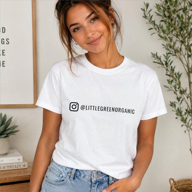 Camisetas de Instagram | Camisetas con identificad (Custom Instagram handle T-shirts for small business owners, creators, shops, and events.)
