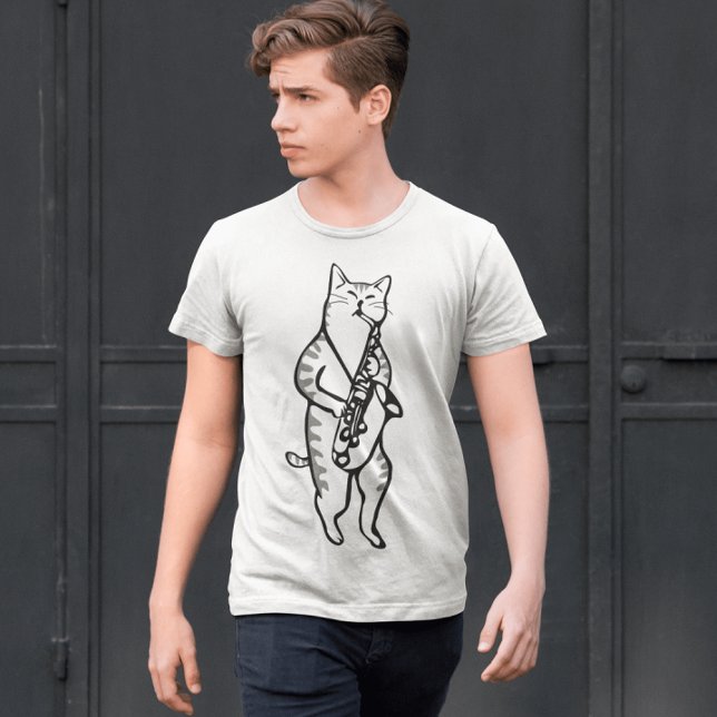 Camisetas de jazz saxofónicas, hombres y mujeres (Subido por el creador)