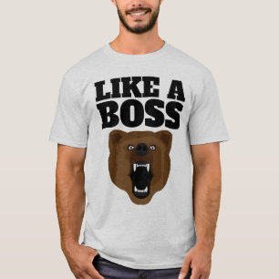 CAMISETAS DE JEFE DE LA DIVERSIÓN DEL OSO GRIZO