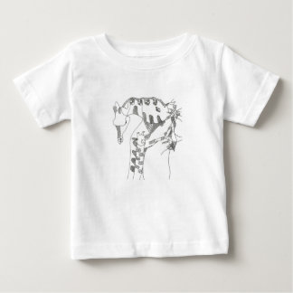 Camisetas de jirafa madre e hijo figura de palo de