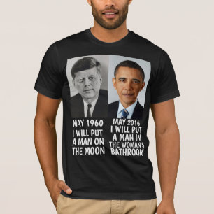 Camisetas de KENNEDY OBAMA HOMBRE EN LA LUNA BAÑO