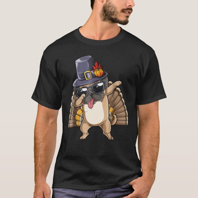Camisetas de la acción de gracias que frota el (Anverso)