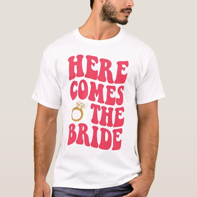 Camisetas de la Bachelorette Party aquí (Anverso)