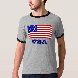 Camisetas de la bandera americana de los E.E.U.U.