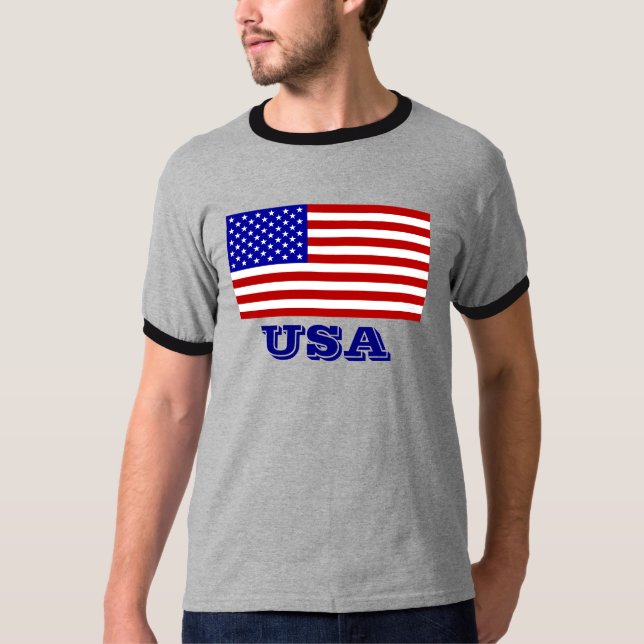 Camisetas de la bandera americana de los E.E.U.U. (Anverso)