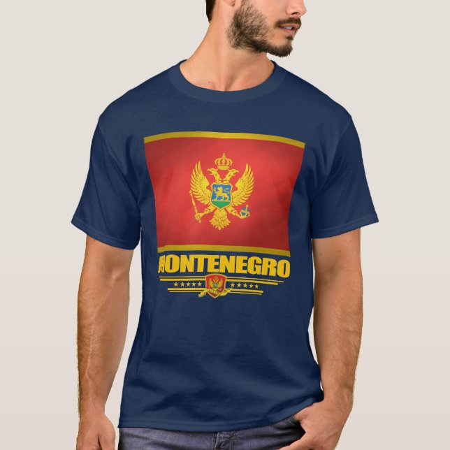 Camisetas de la bandera de Montenegro (Anverso)