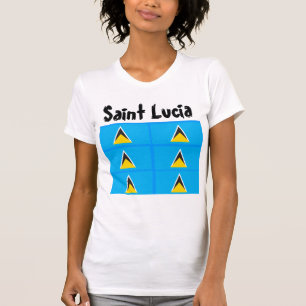 Camisetas de la bandera de Santa Lucía