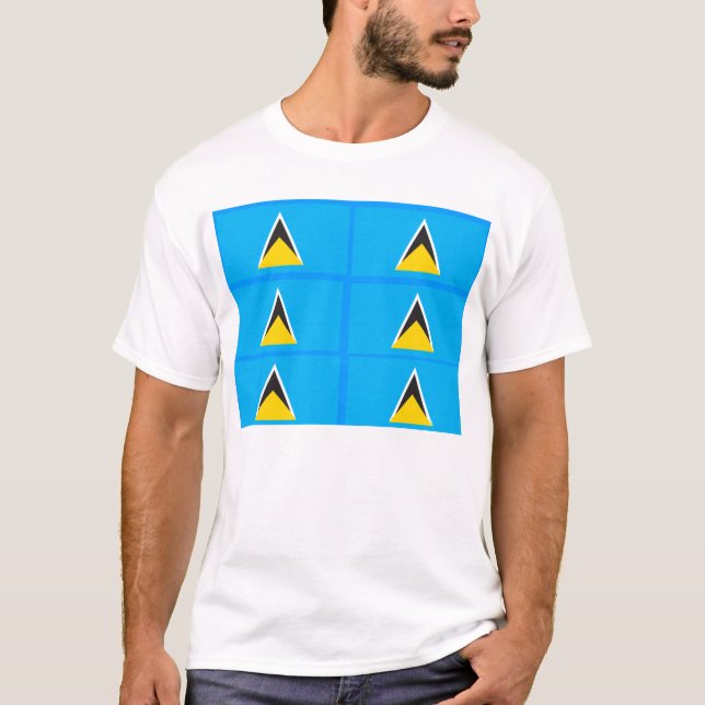 Camisetas de la bandera de Santa Lucía (Anverso)