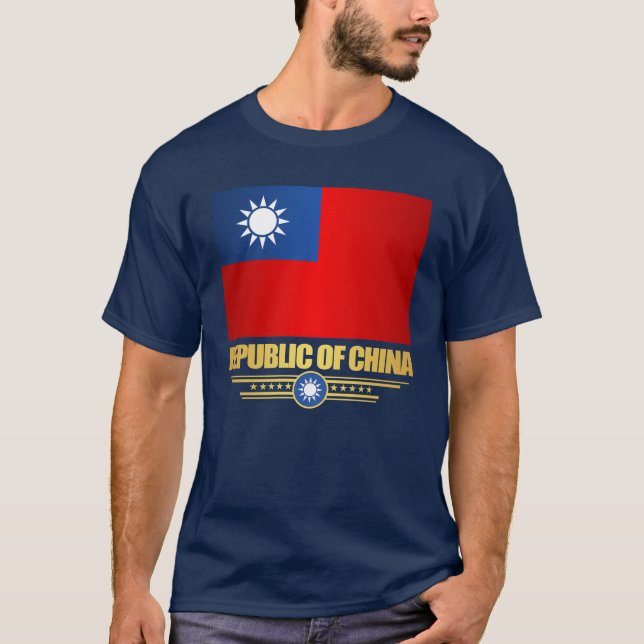 Camisetas de la bandera de Taiwán (República de Ch (Anverso)