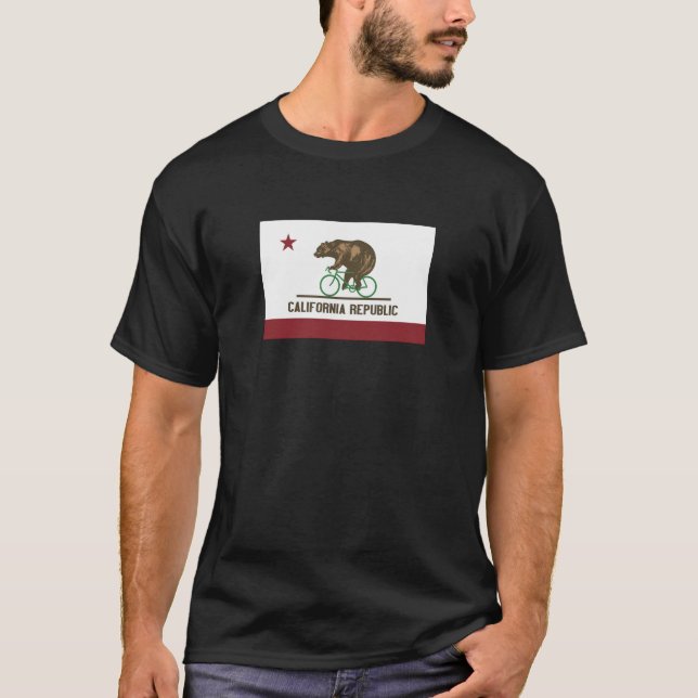 Camisetas de la bici del oso de California (Anverso)