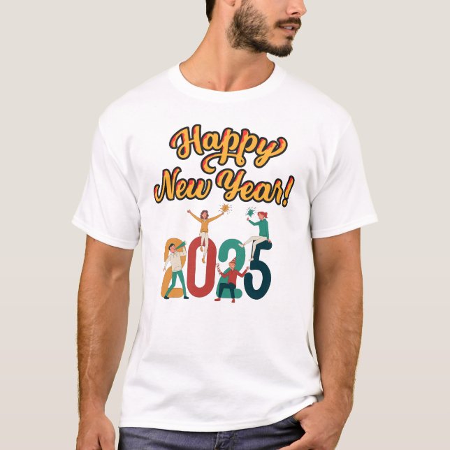 Camisetas de la celebración del Año Nuevo 2025 - (Anverso)