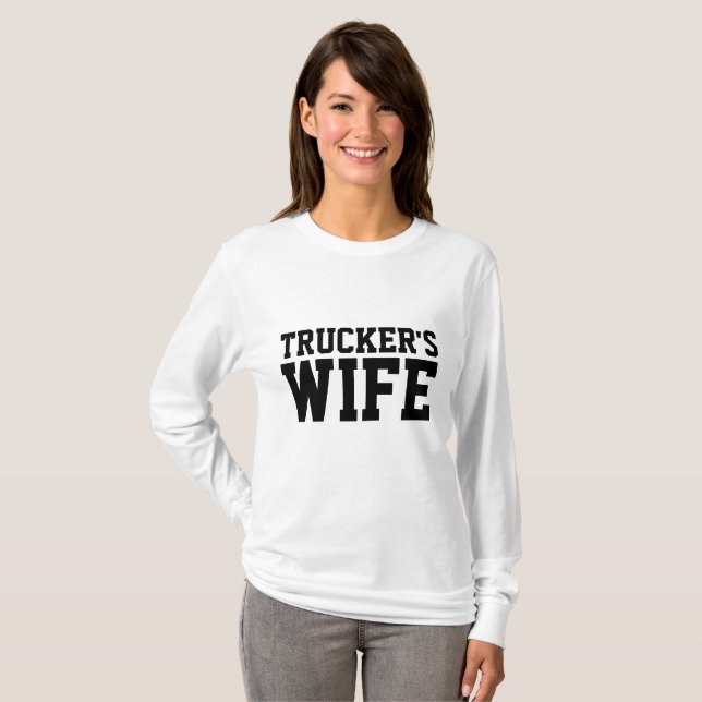 Camisetas de la ESPOSA DE TRUCKER (Anverso completo)