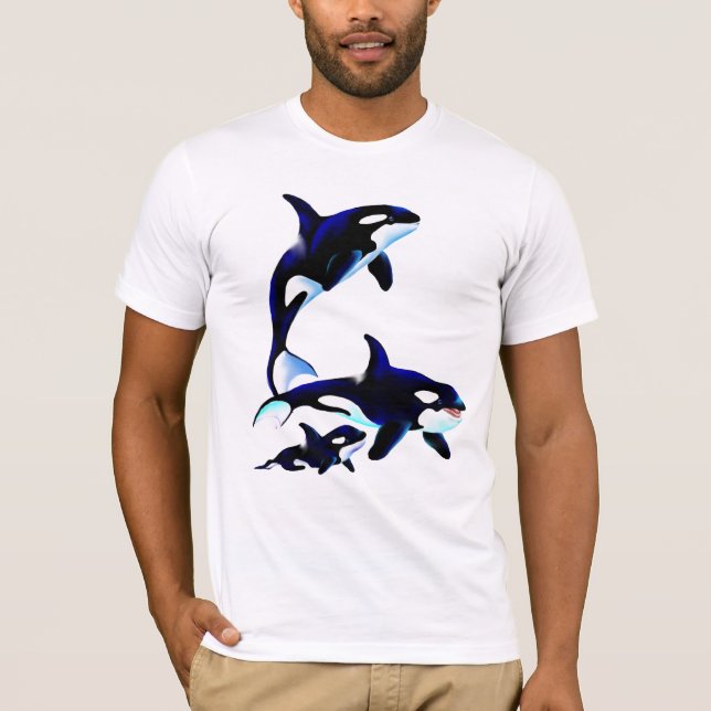 Camisetas de la familia de la orca (Anverso)
