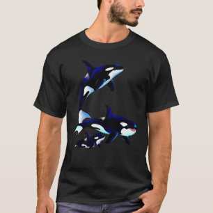 Camisetas de la familia de la orca