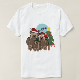 Camisetas de la familia del oso de peluche del