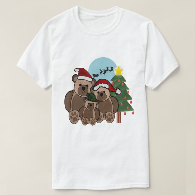 Camisetas de la familia del oso de peluche del (Diseño del anverso)