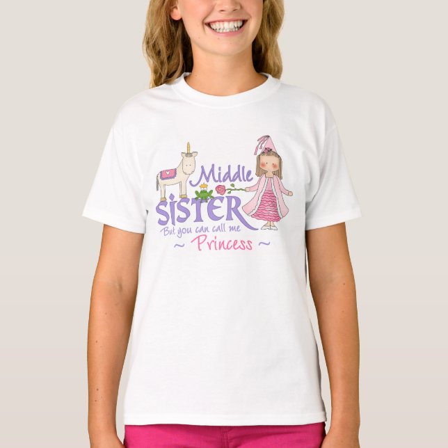 Camisetas de la Hermana Media de la Princesa Unico (Anverso)