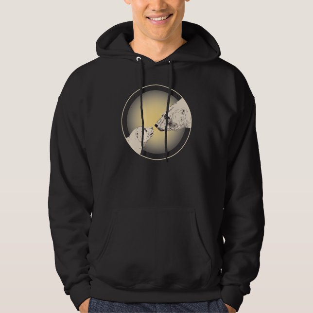 Camisetas de la Hoodie de Oso Polar Art Hoodie Bea (Anverso)