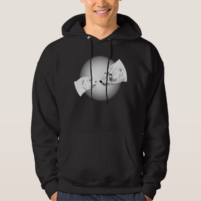 Camisetas de la Hoodie de Oso Polar Art Hoodie Bea (Anverso)