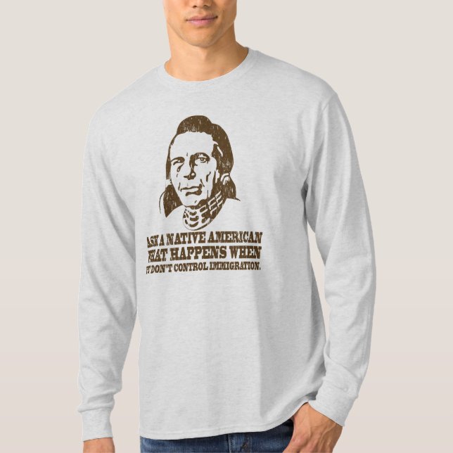 Camisetas de la inmigración del nativo americano (Anverso)