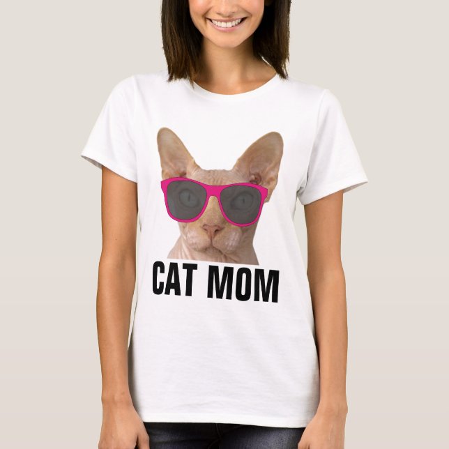 Camisetas de la MADRE SPHYNX CAT sin PELO (Anverso)