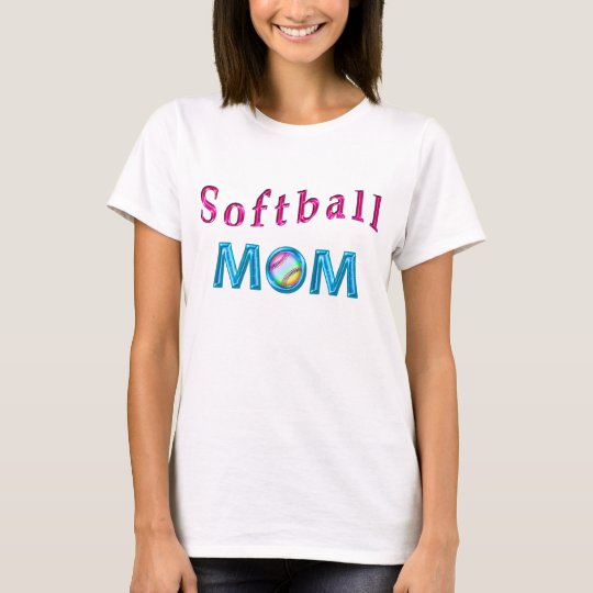 Camisetas de la mamá del softball con los