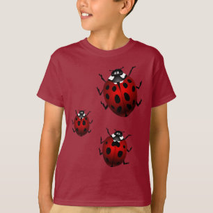 Camisetas de la mariquita de la camiseta de las