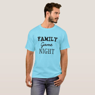 Camisetas de la noche del juego de la familia