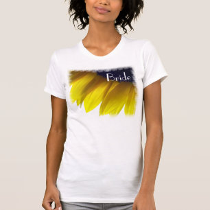 Camisetas de la novia del girasol