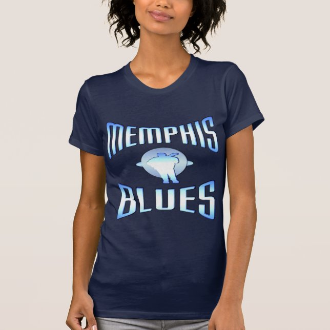 Camisetas de la oscuridad de los azules de Memphis (Anverso)