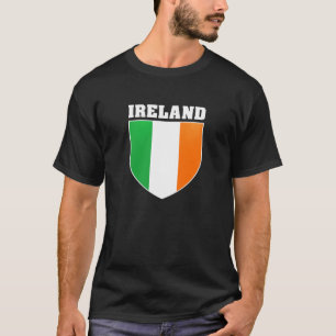 Camisetas de la oscuridad del escudo de Irlanda