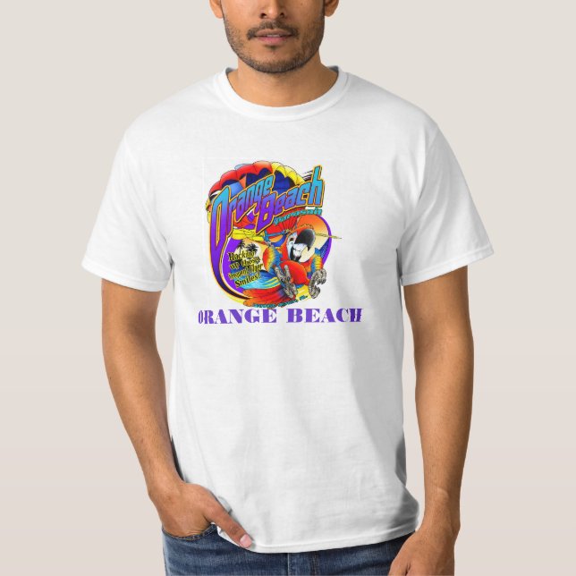 CAMISETAS DE LA PLAYA - AL ANARANJADO DE LA PLAYA (Anverso)
